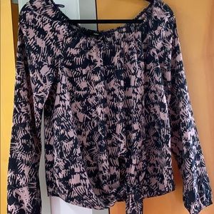 Off the shoulder sheer top